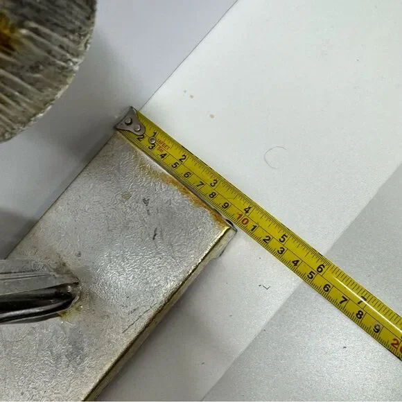 Fish Metallic Glass Statue Figure Metal Abstract 16 ½” Tall & Wide - Picture 8 of 8